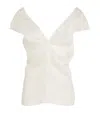 Khaite Ami Silk Organza Top In Ivory