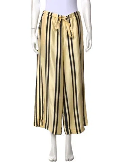 Pre-owned Khaite Silk Wide Leg Pants In Neutrals