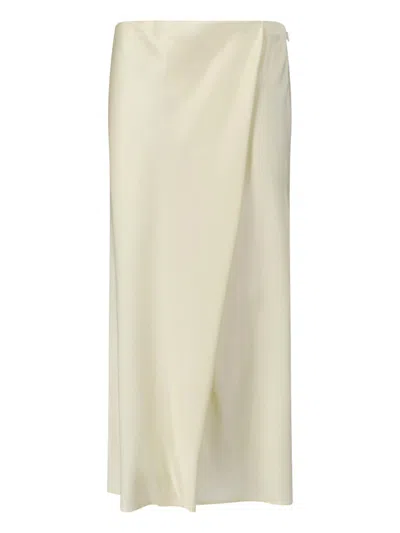 Khaite Silk-blend Mini Skirt In Yellow