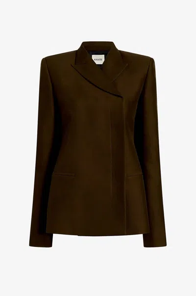 Khaite Long-sleeved Casual Jacket In Green