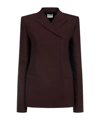 Khaite Silvannah Wool  Silk Blazer In Black