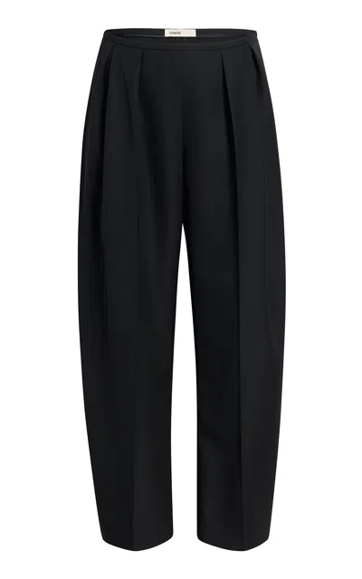 Khaite Sima Textured Wool Pants In Black
