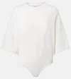 Khaite Simon Boxy Wool-blend Bodysuit In White
