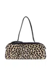 Khaite Baguette-shaped Shoulder Bag With Spotted Calfskin And Suede Accents In Orange