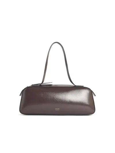 KHAITE KHAITE 'SIMONA' BROWN LEAR BAG