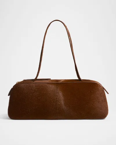 Khaite Simona Leather-trimmed Calf Hair Shoulder Bag