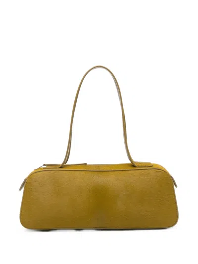 Khaite Simona Calf-hair Shoulder Bag In Yellow
