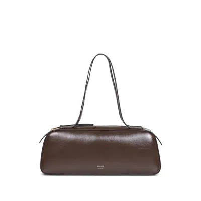 KHAITE SIMONA CRACKLE PATENT ELONGATED TOTE BAG