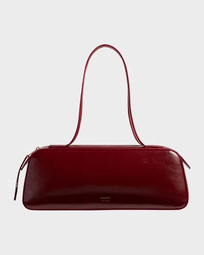KHAITE SIMONA CRACKLE PATENT LEATHER SHOULDER BAG