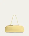 Khaite Simona Crackle Patent Leather Shoulder Bag In Yellow