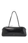 Khaite Simona Glossy Leather Shoulder Bag In Black (black)