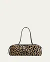 Khaite Simona Leather-trimmed Leopard-print Calf Hair Shoulder Bag In Animal Print