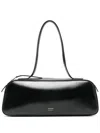 Khaite Rectangular Handbag In Smooth Calf Leather In Black