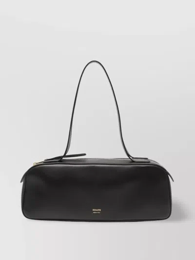 Khaite Simona Smooth Leather Shoulder Bag In Black