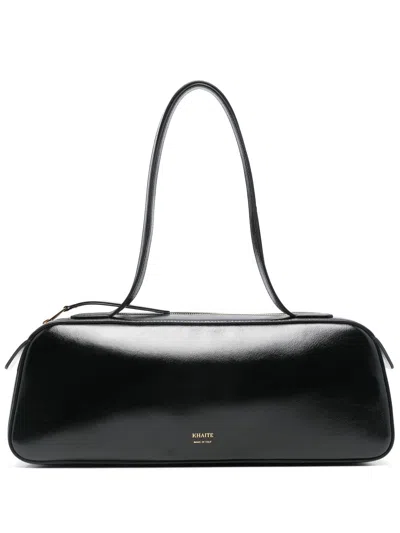 Khaite Simona Leather Shoulder Bag In Black