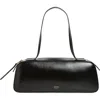 Khaite Simona Leather Shoulder Bag In Black