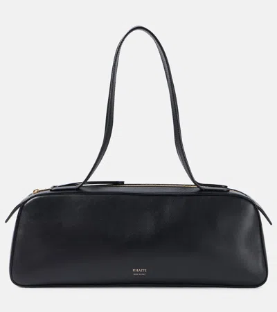 Khaite Simona Leather Shoulder Bag In Black