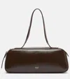 Khaite Simona Leather Shoulder Bag In Brown