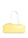 Khaite Simona Leather Shoulder Bag In Yellow