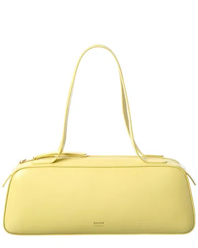 Khaite Simona Leather Shoulder Bag In Yellow
