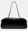 Khaite Simona Patent Leather Shoulder Bag In Black