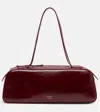 Khaite Simona Patent Leather Shoulder Bag In Red