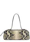 Khaite Womens Natural Simona Snakeskin-effect Leather Shoulder Bag In Beige