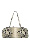 Khaite Womens Natural Simona Snakeskin-effect Leather Shoulder Bag In White