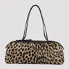 Khaite Baguette-shaped Shoulder Bag With Spotted Calfskin And Suede Accents