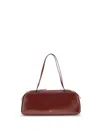 Khaite Simona Crinkled Patent-leather Shoulder Bag