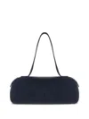 Khaite Simona Zippered Shoulder Bag In Blau