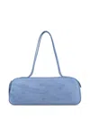 Khaite Womens Simona Suede Shoulder Bag Sky Blue In Blue