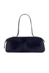 Khaite Womens Midnight Navy Simona Suede Shoulder Bag In Blue
