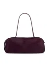 Khaite Simona Calf Hair Shoulder Bag In Eggplant