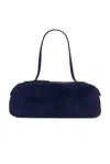 Khaite Simona Zippered Shoulder Bag In Midnight Navy