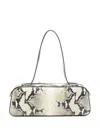 Khaite Simona Python-embossed Leather Shoulder Bag In Neutral