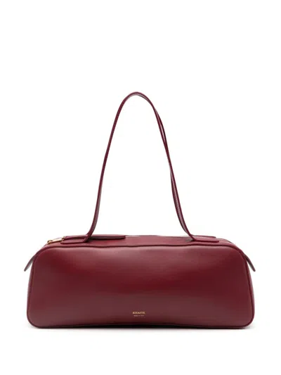 Khaite Simona Smooth Leather Shoulder Bag In Oxblood