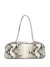Khaite Simona Python-embossed Leather Shoulder Bag In White