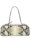 Khaite Simona Python-embossed Leather Shoulder Bag In White