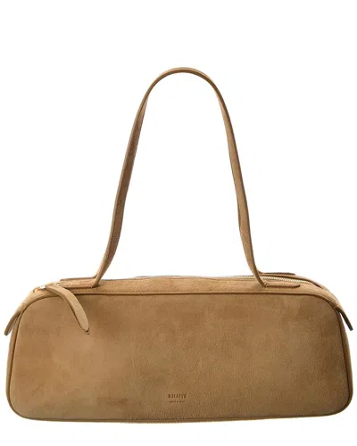 Khaite Simona Suede Shoulder Bag In Beige
