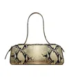 Khaite Simona Python-embossed Leather Shoulder Bag In Nude