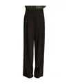 Khaite High-rise Wide Leg Pants In Black