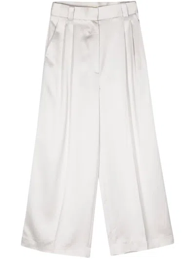 Khaite Simone Virgin-wool Trousers In Neutrals