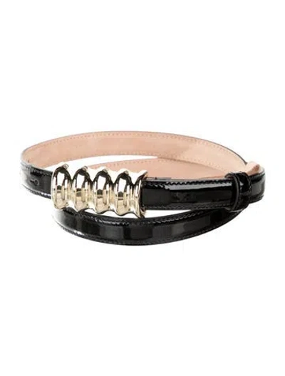 Pre-owned Khaite Skinny Belt In Black