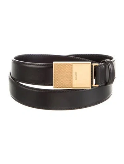 Pre-owned Khaite Skinny Leather Belt In Black