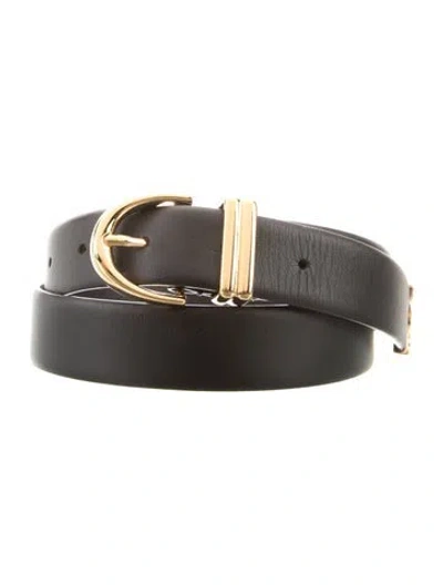 Pre-owned Khaite Skinny Leather Belt Kit In Black
