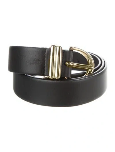 Pre-owned Khaite Skinny Leather Belt Kit In Black