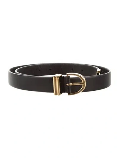 Pre-owned Khaite Skinny Leather Belt Kit In Blue
