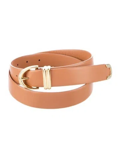 Pre-owned Khaite Skinny Leather Belt In Neutral