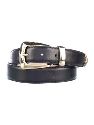 Pre-owned Khaite Skinny Leather Waist Belt In Black